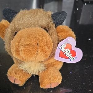 Vintage.  Collectible.  Swibco Puffkins.  Biff the Buffalo.  DOB 7/1/97